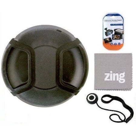 52mm Universal Snap-On Lens Cap For Nikon 40mm f/2.8G AF-S DX Micro NIKKOR Lens + Cap Keeper + MicroFiber Cleaning Cloth + LCD Screen Protectors