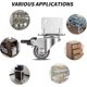 thumbnail image 3 of 4 Pack Swivel Castors, Furniture Castors, Wheels With Brake, L-mounting Plate 25mm, 3 of 3