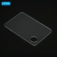 thumbnail image 3 of Uxcell 4x6x0.08" Rectangle Acrylic Paint Pallet Paint Tray Palette Painting with Thumb Hole Clear 3 Pack, 3 of 6