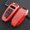 red case, variant on TPU Carbon Fiber Car Key Case Cover, for Audi A4 A6 A7 A8 C8 Q8 Q5 D5 E-tron Key Fob Bag Keychain