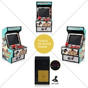 Mini Arcade Game Machine RHAC01 156 Classic Handheld Games Portable Machine for Kids&Adults with 2.8" Eye-Protected Colorful Screen&Rechargeable Battery Golden Security