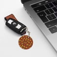 thumbnail image 6 of Naloa Fall Leaves Print Round Keychain Keychain Key Ring, Key Tag, Key Chain Bulk for Gift Accessories (Round), 6 of 7
