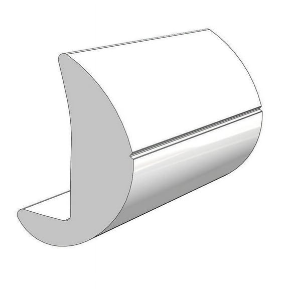 Taco Marine V21-9942WHA20 White Rigid PVC Rub Rail 1-1/2"W x 2-1/2"H x 20'L