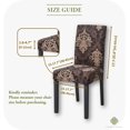 thumbnail image 2 of 4,6,8 Pc Elastic Dining Chair Cover, Floral Chair Covers for Dining Room 6 Pack, 6Pc Machine Washable Parson Chair Slipcovers, Elastic Kitchen Chair Protector Set of 4,6,8, Baroque, 2 of 6