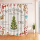thumbnail image 1 of ABPHQTO Año Nuevo para árbol de Navidad en madera para vacaciones Cortina de ducha de baño de tela de poliéster 160x180 cm, 1 of 1