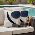thumbnail image 4 of Navy Blue Black Abstract Art Outdoor Waterproof Pillow Covers, Modern Aesthetic Geometric Decorative Square Throw Pillowcase Sofa Cushion Sham for Patio/Couch/Chair, 18"x18" 2 Pack, 4 of 8