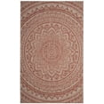 thumbnail image 3 of SAFAVIEH Courtyard Josiah Floral Medallion Indoor/Outdoor Area Rug, 4' x 5'7", Light Beige/Terracotta, 3 of 8