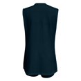 thumbnail image 6 of Women's 2 Piece Set, Sleeveless Round Neck Textured Top with Side Slit and Matching Shorts, Casual Summer Outfit, Beach Cover Up and Loungewear Set​-Navy, 6 of 7