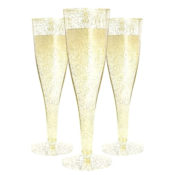 ACDANC Plastic Disposable Champagne Flutes