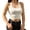 White, variant on Tank Tops For Women Solid Rib Halter Neck Backless Crop Top Navel Suspender Top Versatile White Tee