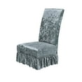 thumbnail image 2 of Thickened Velvet Stretch Chair Cover with Skirt, High-Elastic Universal Slipcover for High-Back Dining Chairs – Wrinkle-Free, Non-Slip Seat Protector for Home Hotel Wedding Banquet Decor, 2 of 6