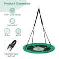 thumbnail image 3 of Costway 40'' Flying Saucer Tree Swing for Kids - Adjustable Height, Indoor/Outdoor, Dark Green, 3 of 10