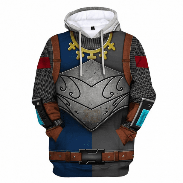 Sudadera con capucha con estampado 3D de caballero templario medieval para hombre disfraz divertido de cosplay ropa de calle sudaderas con capucha de uniforme a la moda Bodega Aurrera en linea