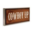 thumbnail image 3 of Stupell Industries Cowboy Up Ranch Life Brown Framed Floater Canvas Wall Art design by Jennifer Pugh, 14 x 31, 3 of 9