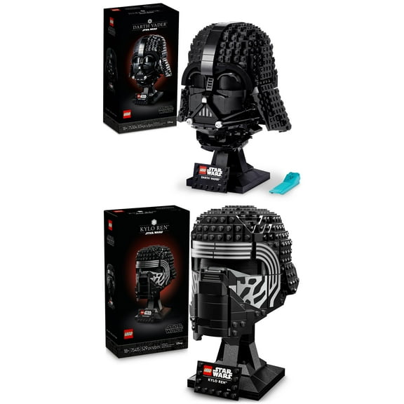 LEGO Star Wars Helmet Bundle- Kylo Ren Helmet 75415 and Darth Vader Helmet 75304