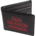 thumbnail image 3 of Officially Licensed Black/Red Embroidered Bad Mother Leather Wallet, 3 of 4