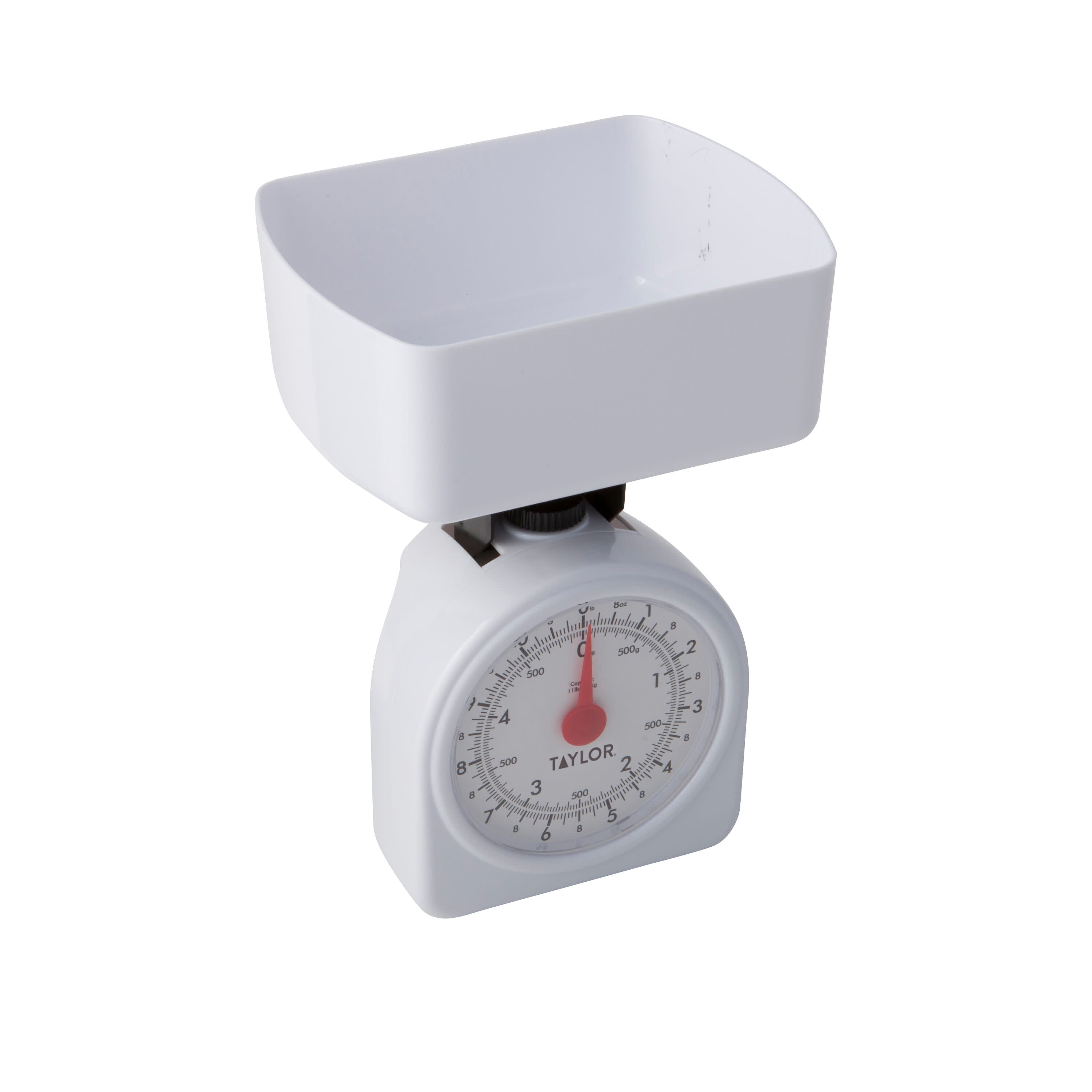 Taylor Mechanical/Analog Kitchen Scale and Food Scale in White, Max 11 Lbs.  