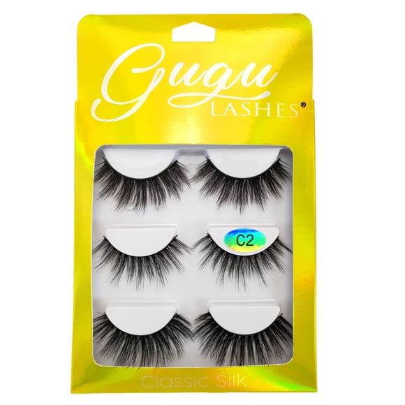 PESTAÑAS CLASSIC SILK C2 GUGU LASHES GUGU LASHES 3 pares diferentes