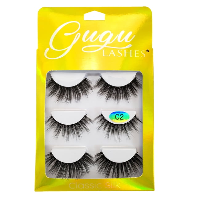 PESTAÑAS CLASSIC SILK C2 GUGU LASHES GUGU LASHES 3 pares diferentes