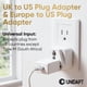 thumbnail image 2 of Adaptador de viaje Unidapt UK a US, paquete de 2, enchufe universal, 2 of 6