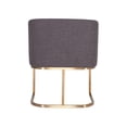 thumbnail image 3 of Fabric Upholstered Dining Chair with Round Cantilever Base, Gray, 3 of 6
