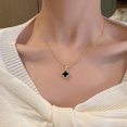 thumbnail image 3 of Cadena de suéter de trébol de cuatro hojas para mujer, moda de otoño e invierno y collar elegante, cadena de clavícula de popularidad de nicho de lujo ligero, 3 of 6