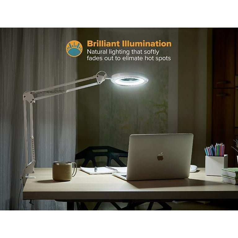 Desk mounted magnifying led lamp deals