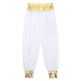 thumbnail image 2 of Xnihocha Kids Boys Arabian Prince Costume Elastic Waist Harem Pants Halloween Cosplay Dress Up White 8, 2 of 5