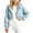 Light Blue, variant on Kids Girls Full Zip Cropped Hoodies Casual Long Sleeve Hooded Sweatshirt Fleece Jogger Jacket Fall Tops Gray 13-14 Years Fashion