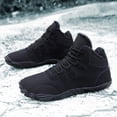 thumbnail image 4 of Botas Nieve para Exteriores Botas Invierno Zapatos Algodón Cálidos Terciopelo Antideslizantes Zapatos Algodón Descalzos Con Suela Gruesa K02 (Negro 37), 4 of 9
