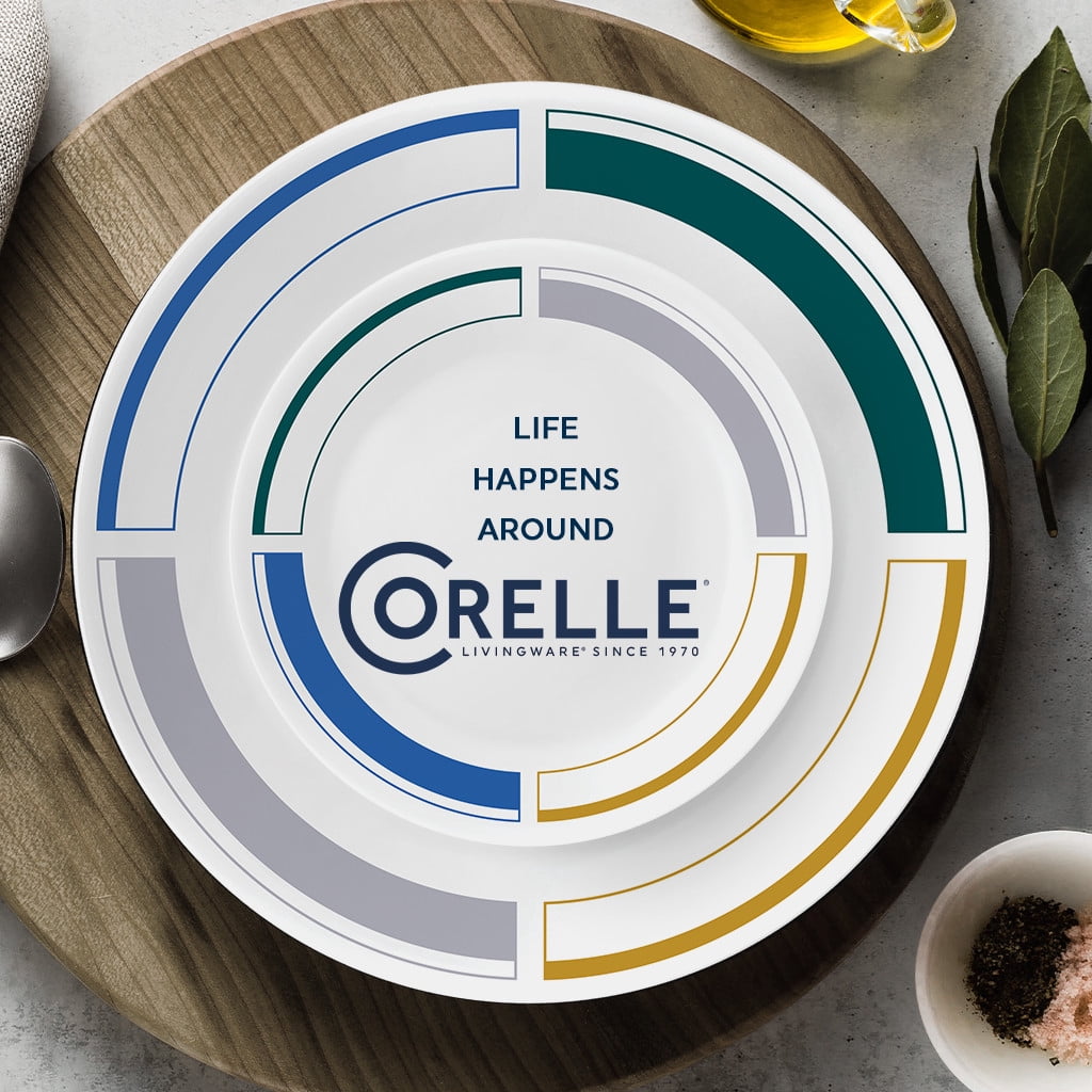 Corelle Color Block 12-pc Dinnerware Set, Serves 4