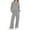Gray, variant on CILENON Lounge Sets for Women Women Two Piece Outfits Sweatsuit Set Quarter Zip Oversized Sweatshirt Wide Leg Sweatpant Fall Set Tracksuit Women Two Piece Outfits Sets Women Outfits (Beige,XL)