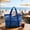 Blue-home, variant on Mesh Beach Bag with Handles for Women Large Capacity Tote Bag Multiple Partitioned Compartments for Storage Bag Bathroom Toiletries Pool Bag