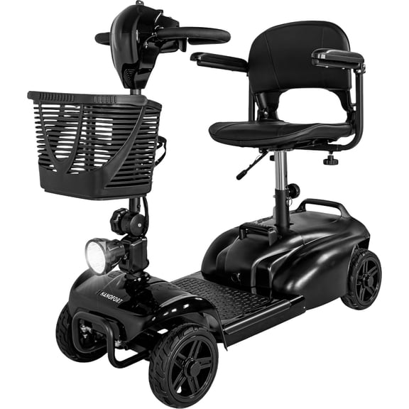 Silla Ruedas Scooter Eléctrica Recargable 8Km Asiento Respaldo Ajustable Plegable Estructura Acero Soporta 150Kg