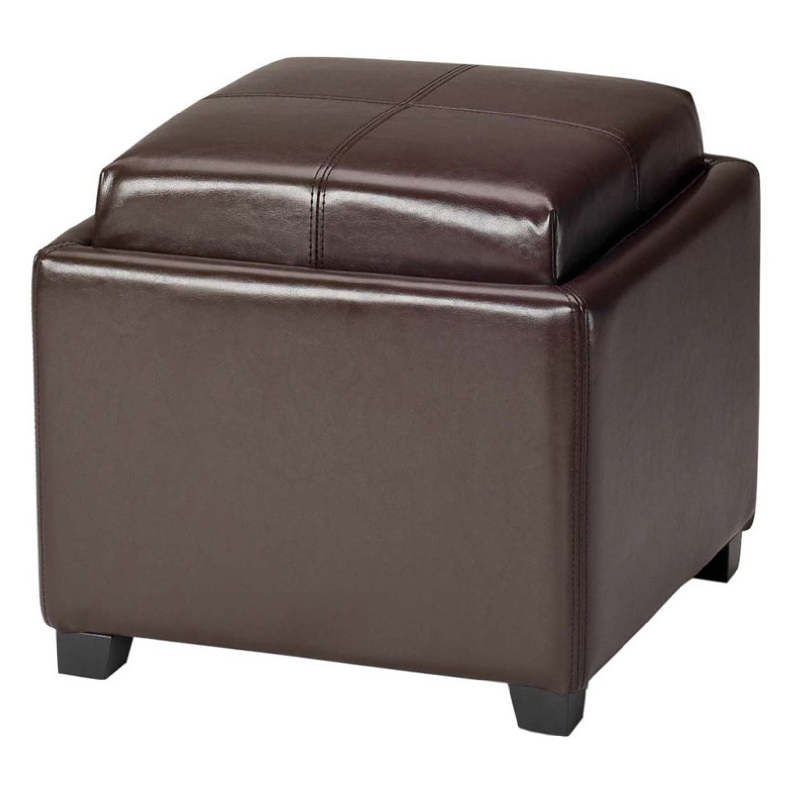 Safavieh Harrison Leather Single Tray Ottoman