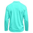 thumbnail image 6 of CCRFTGI Golf Shirts for Men Long Sleeve Casual Performance Tee Shirts Moisture Wicking Quick Dry Classic Pullover Polo Shirts Cyan XXL, 6 of 6
