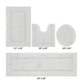 thumbnail image 2 of Better Trends Bath Rug 4 Piece Set 100% Cotton Soft Bathroom Seat Covers, Water Absorbent, Reversible, Machine Washable for Bathroom Decor Toilet Base Contour Runner Rug White Lux Collection, 2 of 4