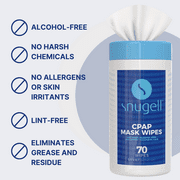 Snugell CPAP Mask Wipes Aloe Vera 70 Count Unscented