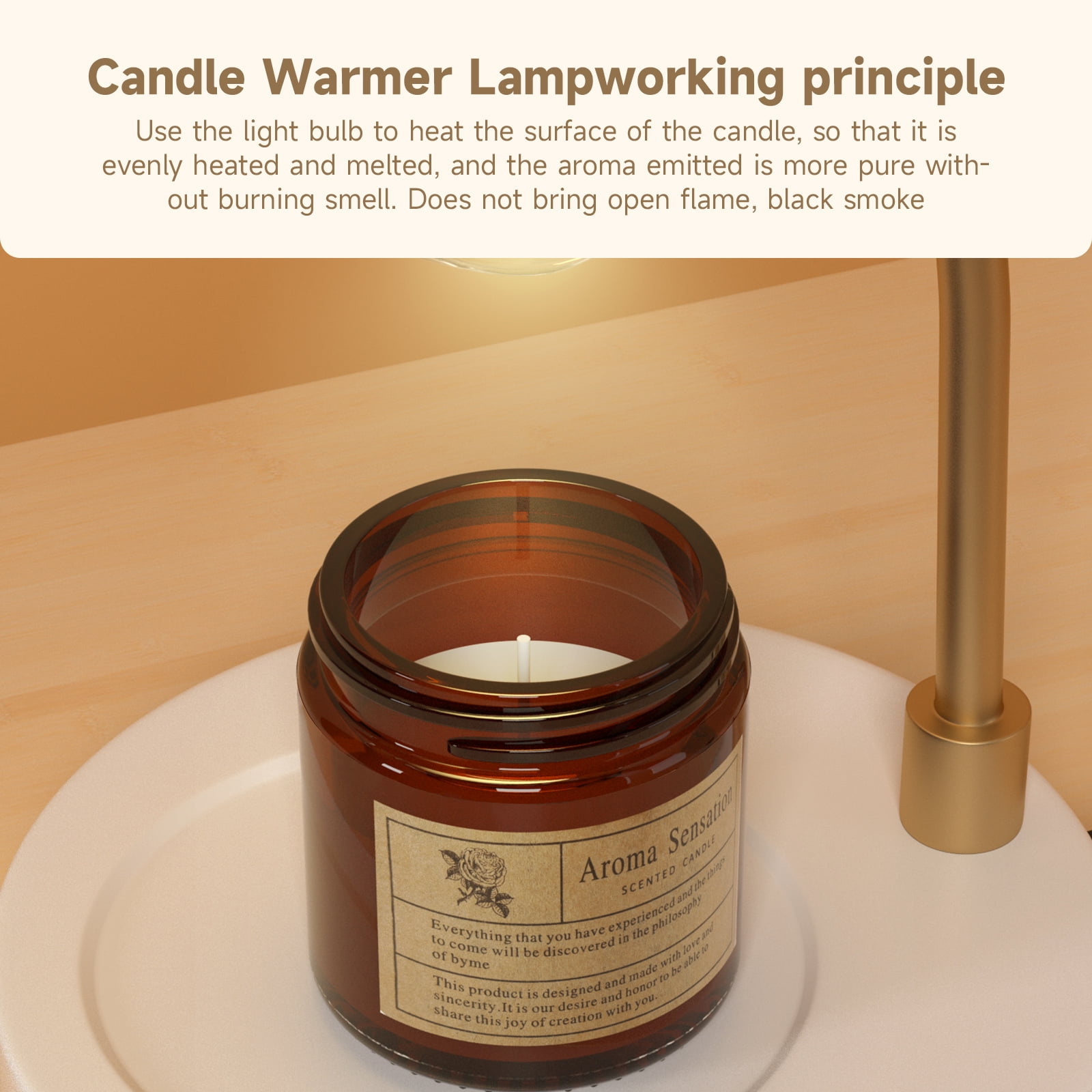 TOPTENG Candle Warmer Lamp, Dimmable Lantern with Timer, Wax Melt for Scented Candles, Compatible with Small & Large Jar, with 2 Light Bulbs Flower