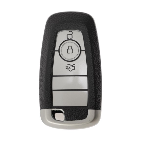 Unique Bargains Silver Tone TPU Silicone Key Fob Shell Cover Case for Ford Mondeo - 3 Buttons Remote Control Key Fob Case