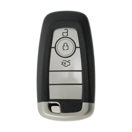 Unique Bargains Silver Tone TPU Silicone Key Fob Shell Cover Case for Ford Mondeo - 3 Buttons Remote Control Key Fob Case