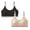 Pink 1PCS & Black 1PCS, variant on Big Girls Bras for Teen Girl Seamless Wireless Padded Juniors Training Bra 2 Pack
