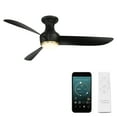 thumbnail image 2 of Corona 52" Soft Brass/Matte Black Dimmable LED Smart Flush Mount Ceiling Fan with Remote Control, 2 of 6