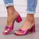 thumbnail image 2 of Bmisegm New Europe and The United States Fashion A Footstool Sequins Thick with Women's Shoes Women's High Heeled Sandals Slippers Sandals Women Summer Red 9, 2 of 7