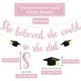 thumbnail image 2 of Banner Pedenty She Believed She Could Rosa con Brillo 2024, 2 of 7