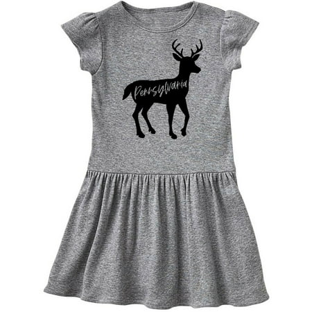 

Inktastic Pennsylvania Black Deer Silhouette Gift Toddler Girl Dress
