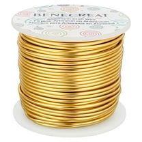 12 Gauge (2mm) Aluminum Wire 100FT (30m) Anodized Jewelry Craft Making Beading Floral Colored Aluminum Craft Wire - Light Gold