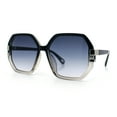 thumbnail image 4 of Womens Octagon Butterfly Designer Oversized Fashion Plastic Sunglasses Black Clear - Smoke, 4 of 8