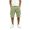 Light Green, variant on Men's Plain Cargo Shorts, Elastic Waist Multi-Pocket Pants, Summer Casual Straight Leg Bottoms