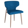 thumbnail image 1 of Chaise, Jeu de 2 en Velours et Métal - Bleu, 1 of 7